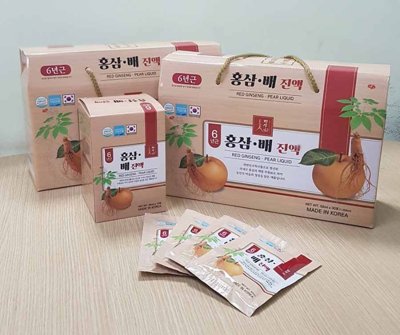 nuoc hong sam le red ginseng pear liquid han quoc 2
