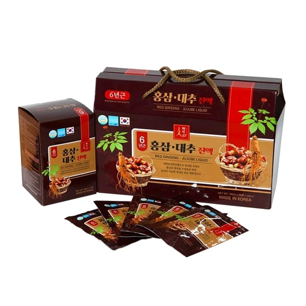 nuoc hong sam tao do red ginseng jujube liquid han quoc