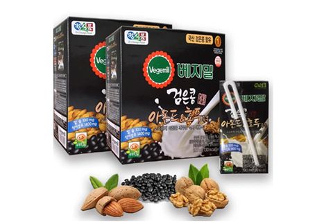 Sữa Óc Chó Hạnh Nhân Đỗ Đen VEGEMIL Hàn Quốc – 16 Hộp 190ml